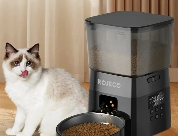 Smart Control Automatic Pet Feeder: Button Version for Cats and Dogs - Dispenses Dry Food Easily