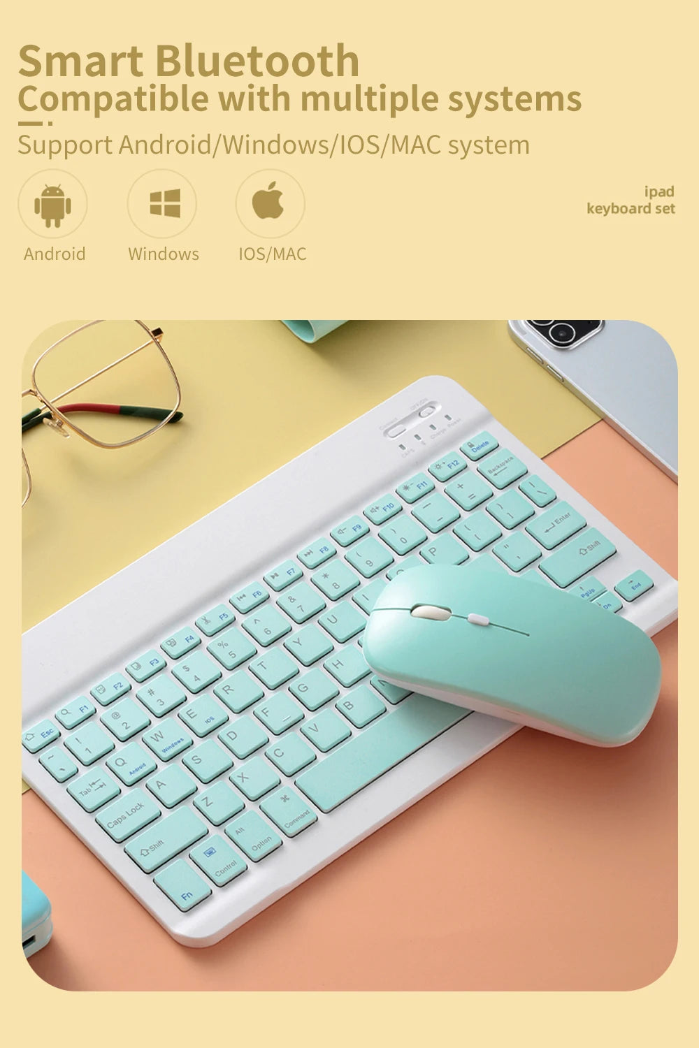 Universal Mini Wireless Keyboard & Mouse Combo: Seamless Connectivity for All Devices