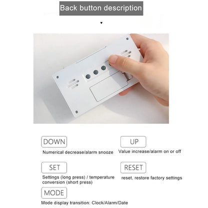 Smart Digital Alarm Clock: Sleek, Silent, and Multifunctional - Ideal for Students, Children's Bedrooms, and Bedside Use