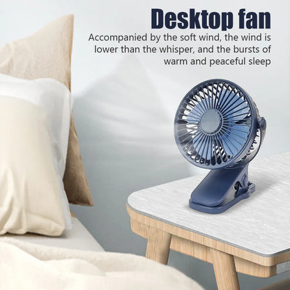 Whisper-Quiet USB Charged Portable Mini Hand Clip Fan: Ideal for Travel, Outdoor Adventures, Dorms & Desktops, Premium Cooling Solution