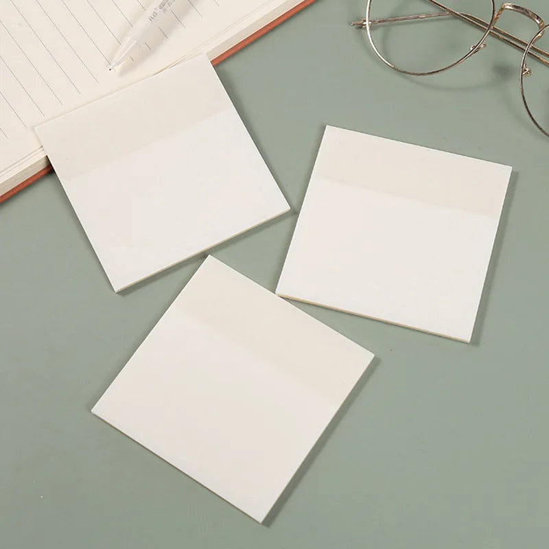 Set of 6 Transparent Sticky Note Books: Clear Scraping Stickers for School, Office, and More!