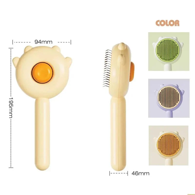MagiGroom: One-Key Pet Hair Removal Comb & Massage Brush - Gentle Cleaning Care Tool for Cats & Dogs