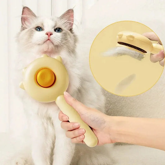 MagiGroom: One-Key Pet Hair Removal Comb & Massage Brush - Gentle Cleaning Care Tool for Cats & Dogs