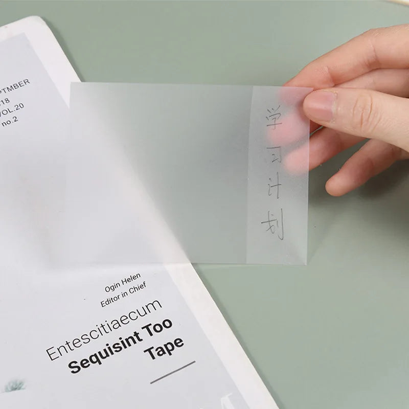 Set of 6 Transparent Sticky Note Books: Clear Scraping Stickers for School, Office, and More!