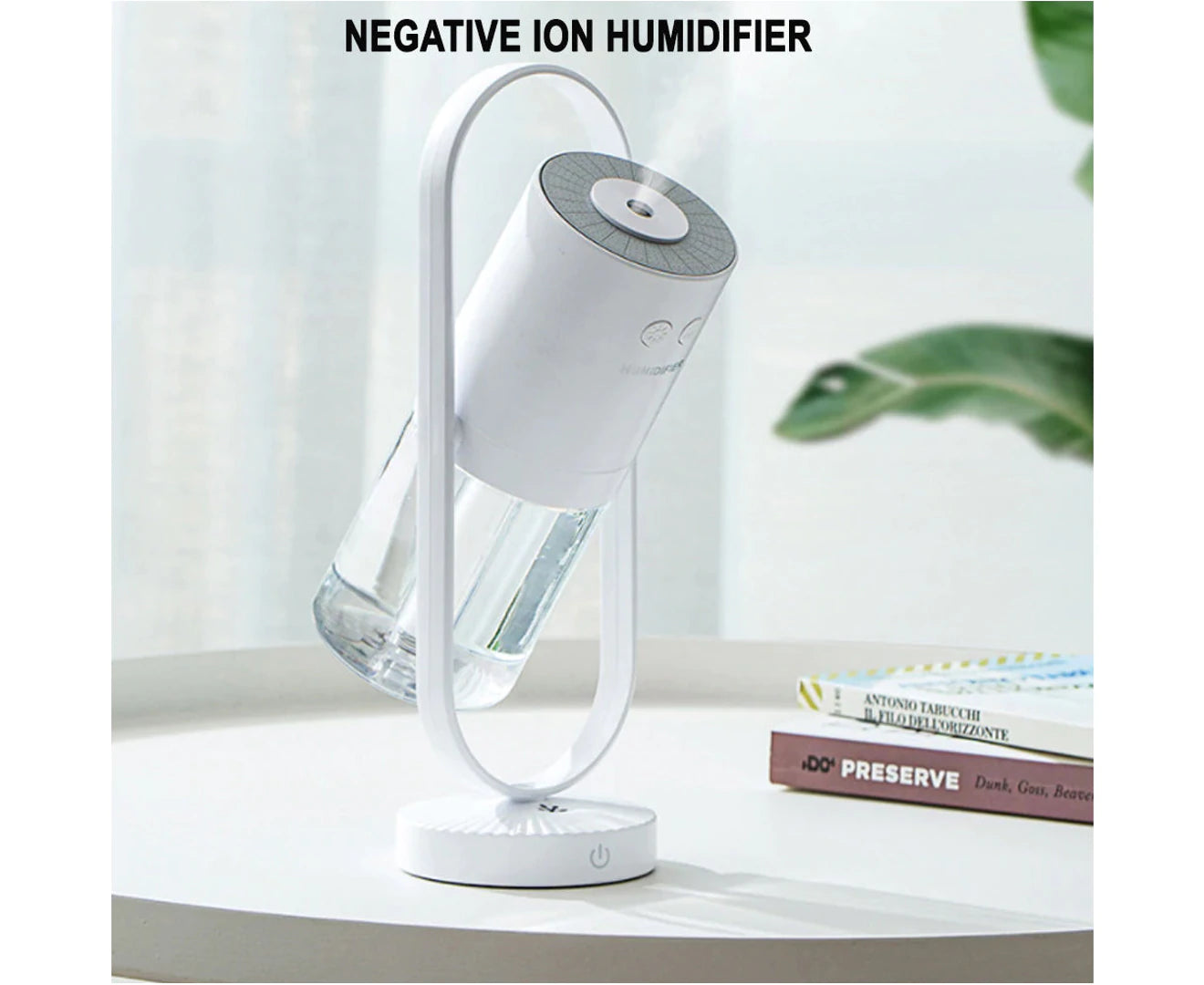 Magic Air Ion Ultrasonic Humidifier Air Mister- USB Charging - Light Blue