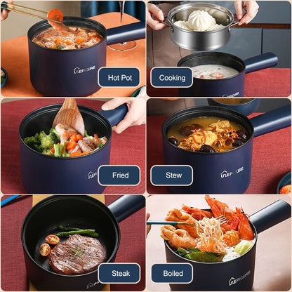 Versatile 220V Electric Cooker: Single/Double Layer Hot Pot & Rice Cooker for Home Use, Student Dorms, Mini Non-Stick Pan