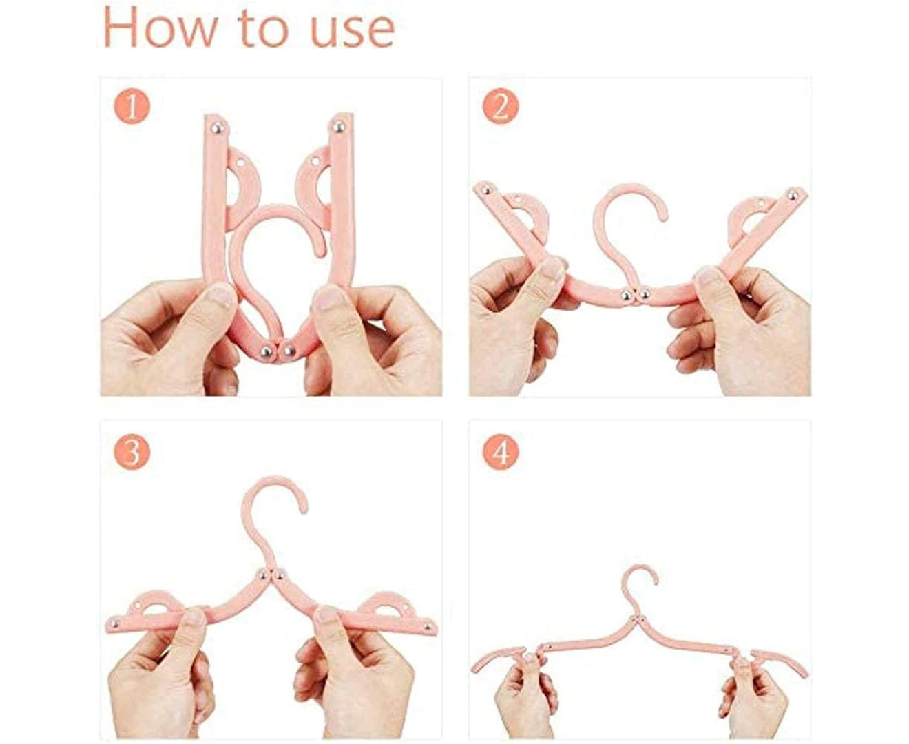 12Pcs Hangers, Portable Plastic Hangers,Foldable Travel Hangers