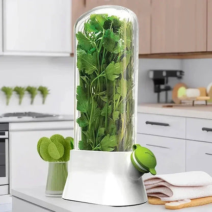 Fresh Herb and Vegetable Preservation: Herb Saver Storage Bottles for Refrigerator