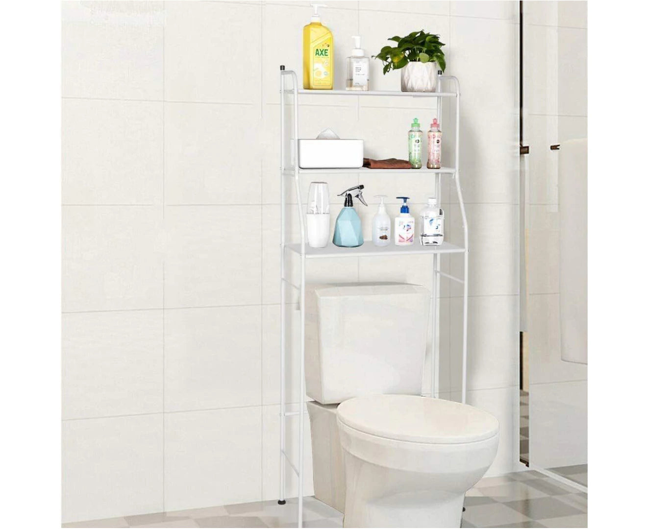 3 Tier Shower Caddy Aluminium Hanging Rack Bathroom Shampoo Storage Shelf Home