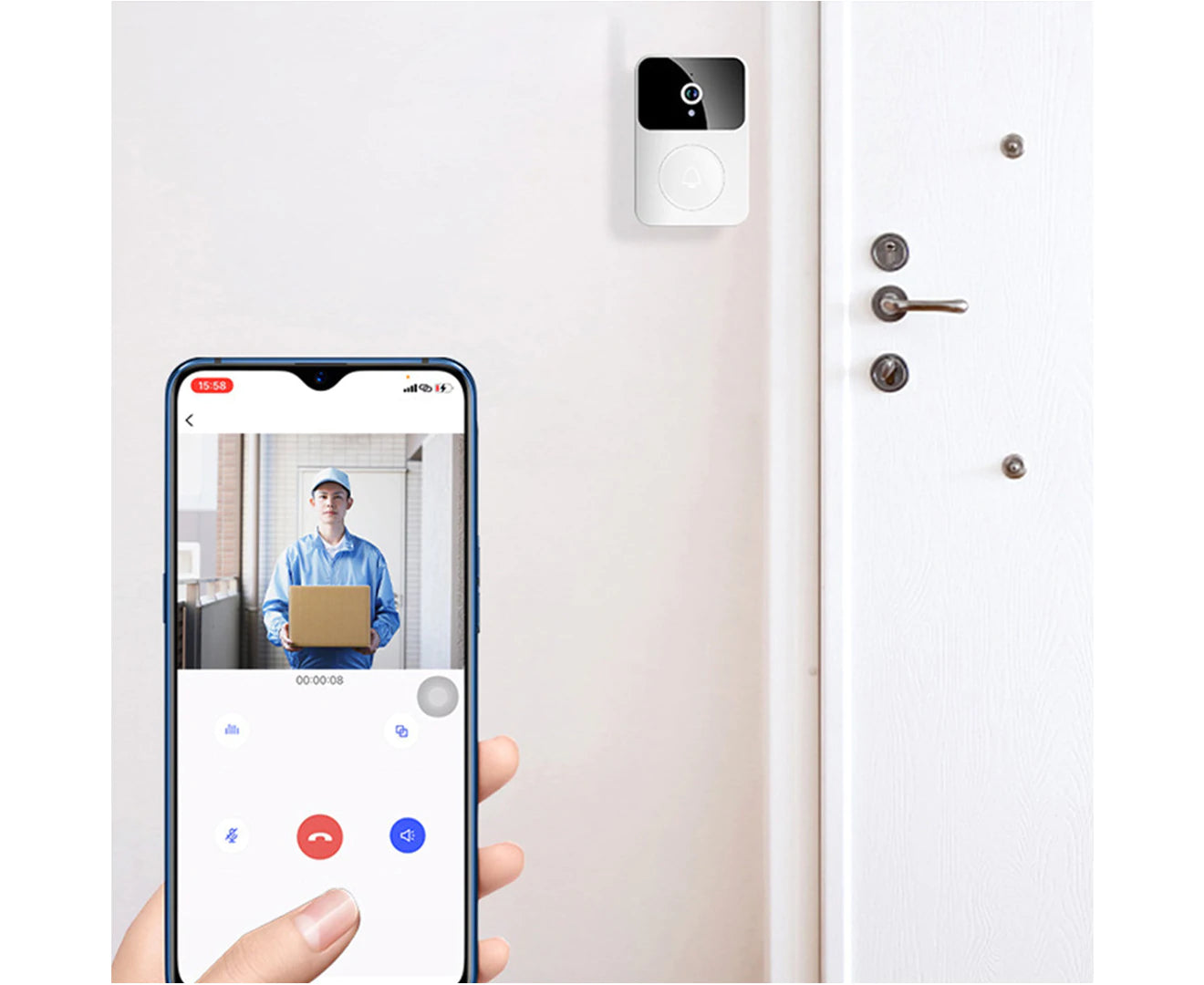 Wireless Doorbell Video Door Bell Wifi Smart Intercom Ring Security Phone Camera