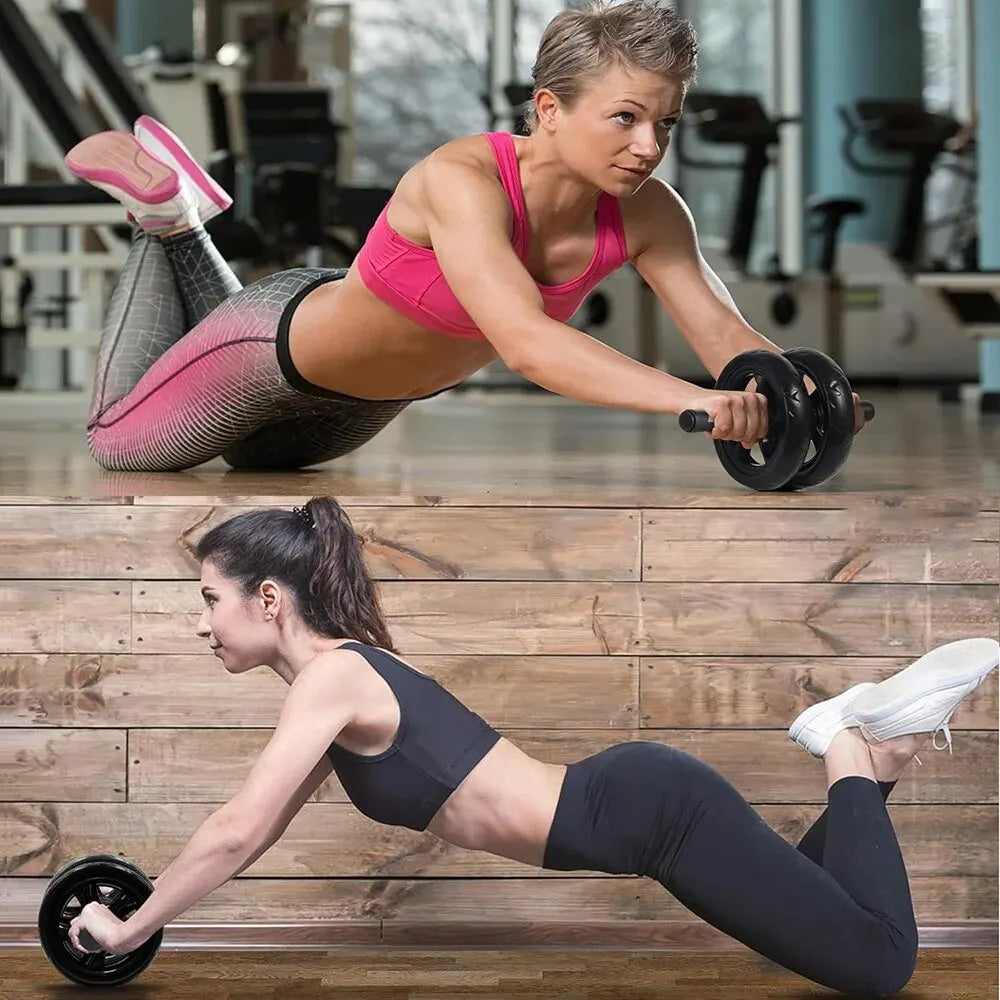 FlexCore Pro: Ultimate AB Roller System with Resistance Bands & Knee Pad