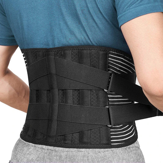 SpineSync LumbarGuard: Advanced Men's Waist Support System with 6 Stays for Effective Lower Back Pain Relief and Spine Decompression