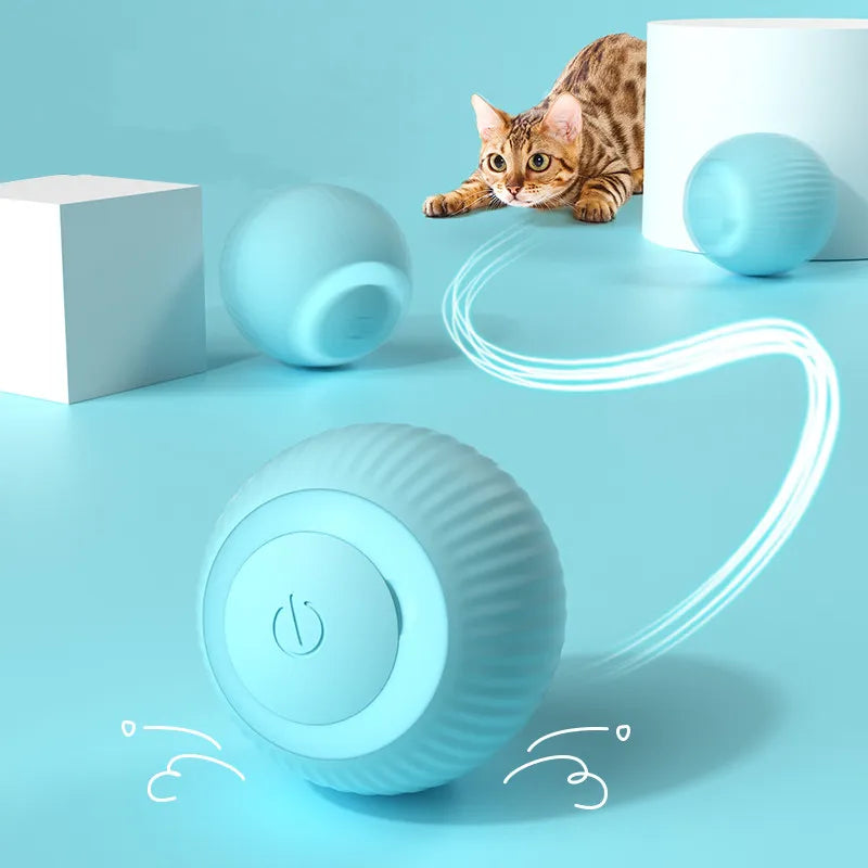 SmartPaws™ Interactive Electric Rolling Cat Ball: Engaging Self-Moving Toy for Feline Fun and Training!