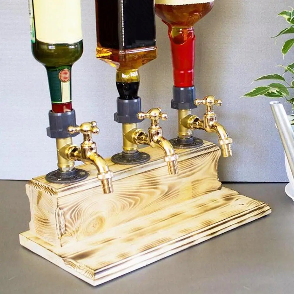 Fashion "Crafted Elegance: Handmade Wooden Wine Dispenser for Home Bars - Perfect Father's Day Gift!"
