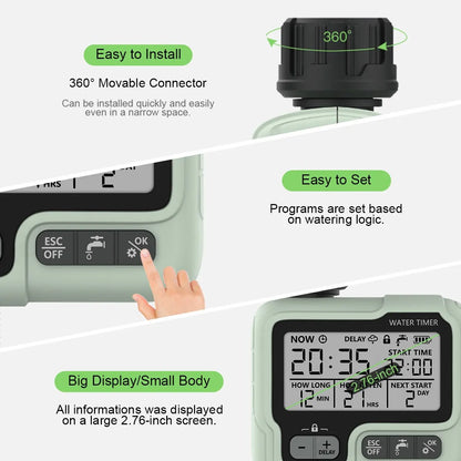 Automated Garden Water Timer: Intelligent Sprinkler System for Outdoor Water Conservation and Time Efficiency