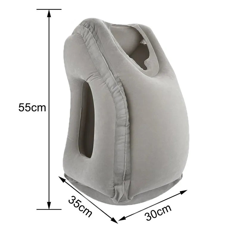 Inflatable Travel Sleeping Bag: Portable Cushion Neck Pillow for Outdoor Airplane Flights, Trains, and Easy Sleeping