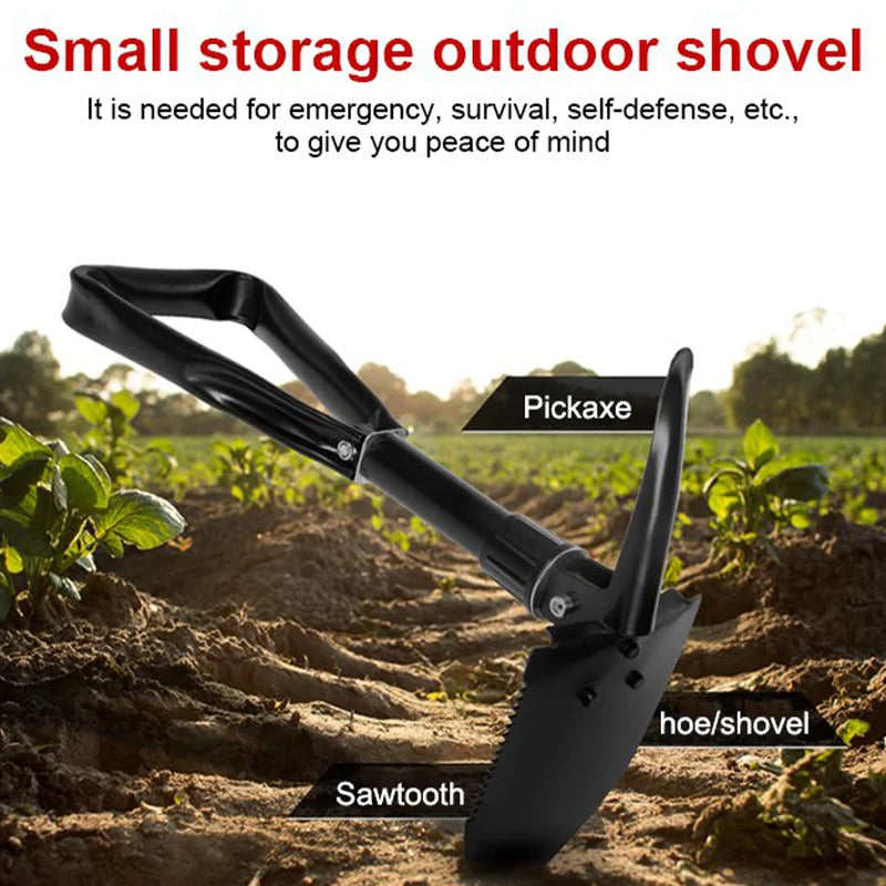 Portable Army Green Multifunctional Outdoor Shovel: Ideal for Camping and More!