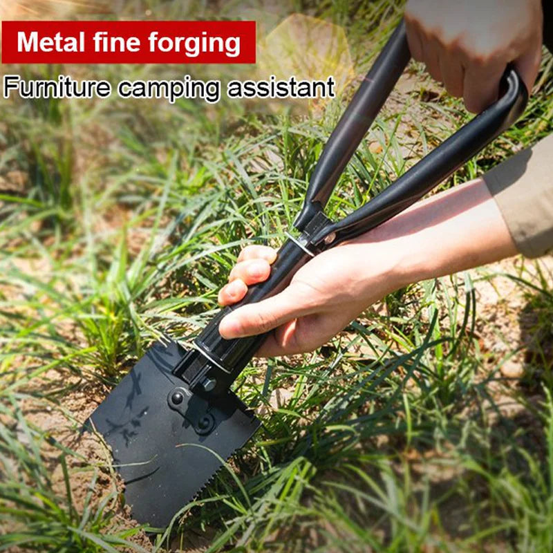 Portable Army Green Multifunctional Outdoor Shovel: Ideal for Camping and More!