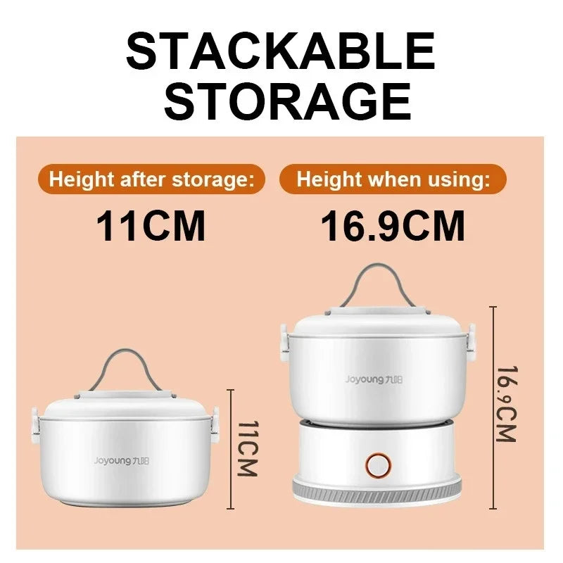 Compact 1.2L Electric Cooking Pot: Portable, Foldable, and Multifunctional for Dorms, Travel, and Outdoor Adventures