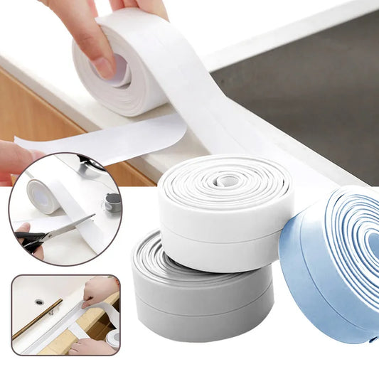 "Transform Your Bathroom and Kitchen with PVC Self-Adhesive Waterproof Wall Strips: Say Goodbye to Mold and Water Damage!"