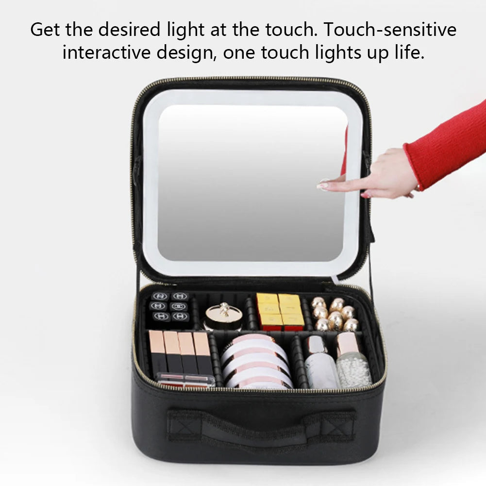 "Chic & Smart: LED Cosmetic Case for Stylish Travelers"