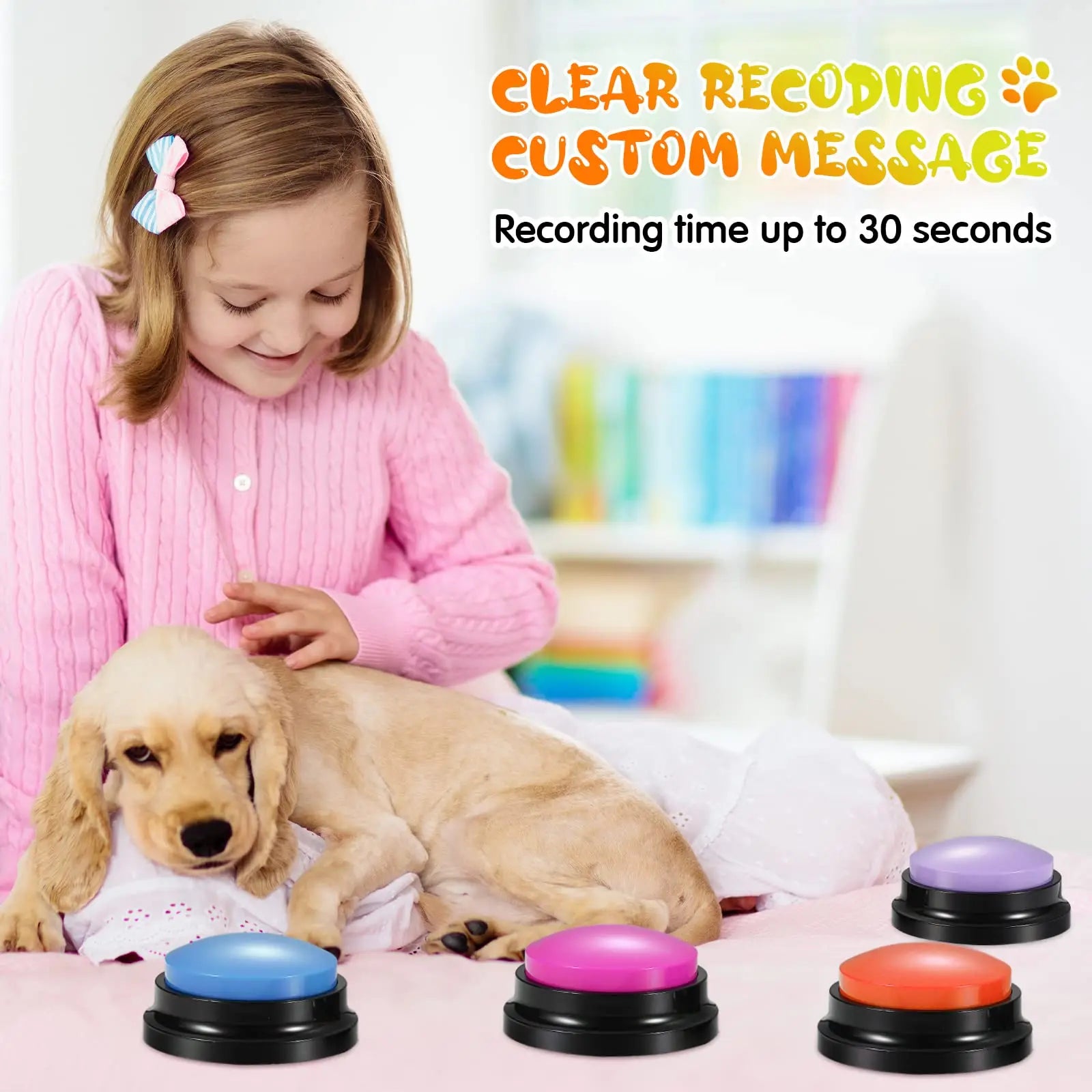 PetTalker: Interactive Dog Training Buttons - Enhance Communication & Intelligence with Recordable Voice Commands!