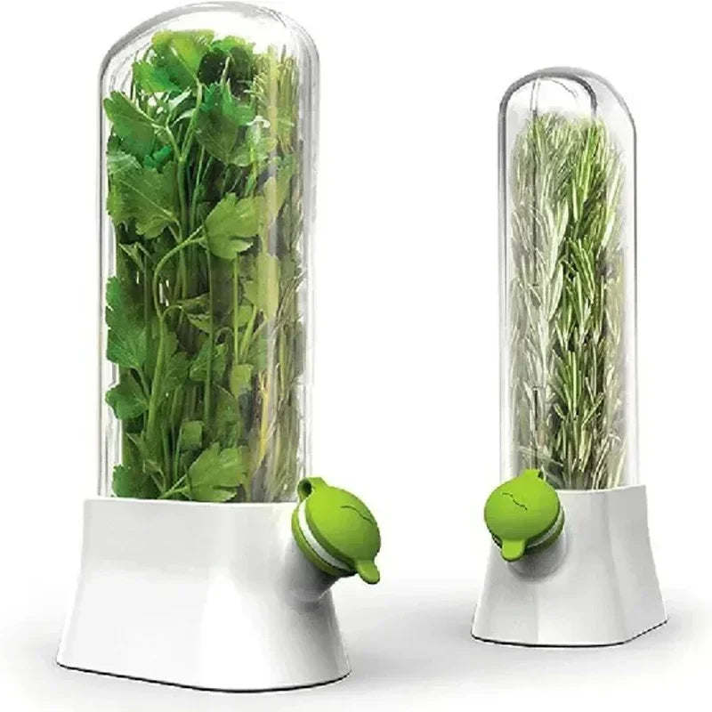 Fresh Herb and Vegetable Preservation: Herb Saver Storage Bottles for Refrigerator