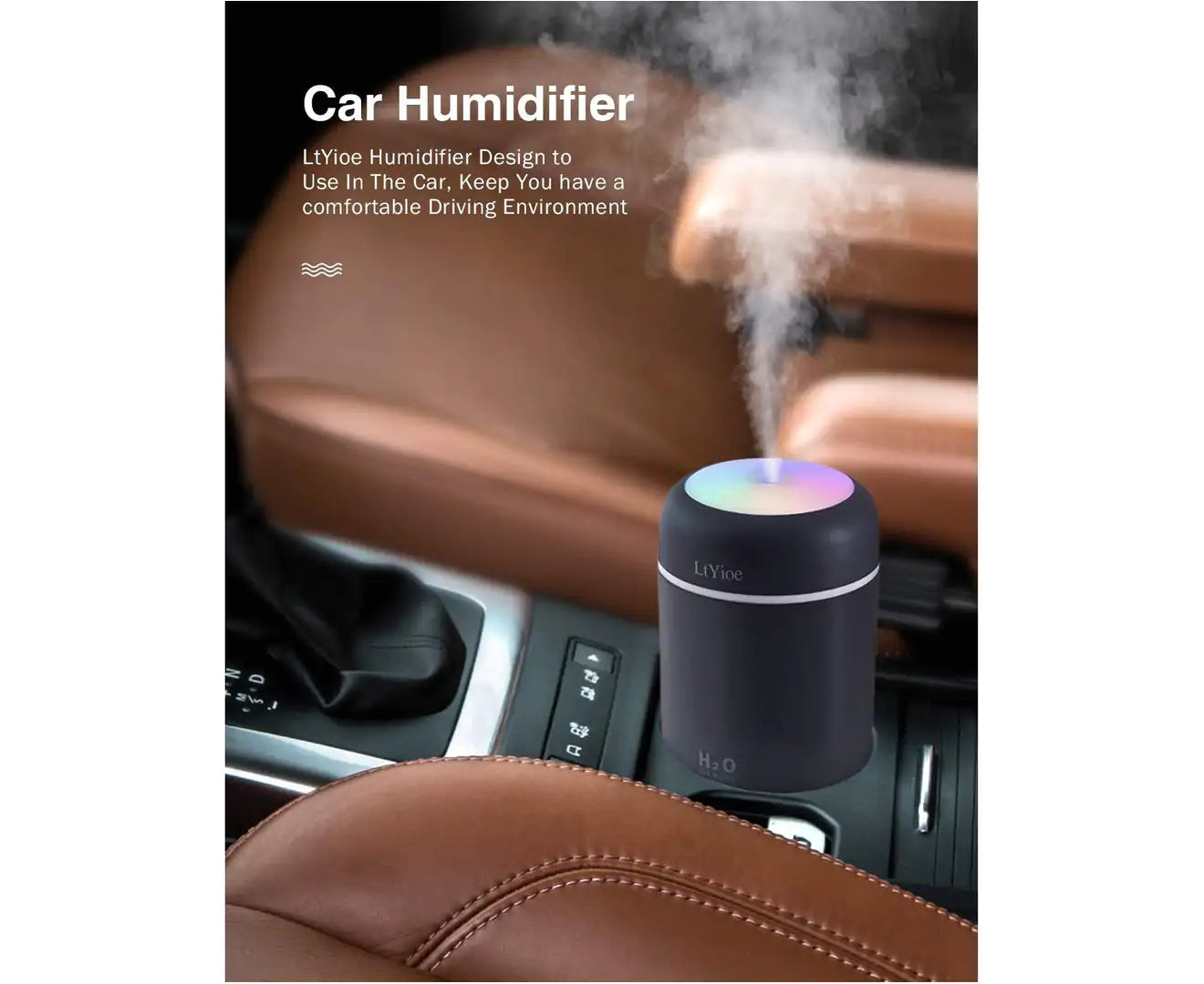 Colorful Cool Mini Humidifier,Usb Personal Desktop Humidifier for Car