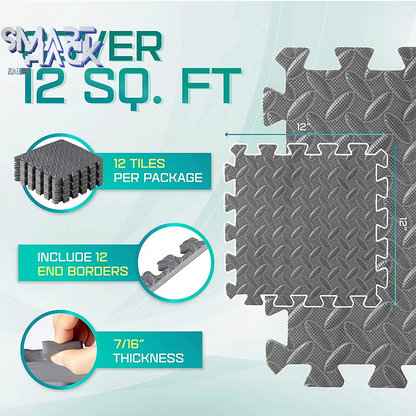 FitFlex Interlock: Transformable Puzzle Fitness Flooring Set
